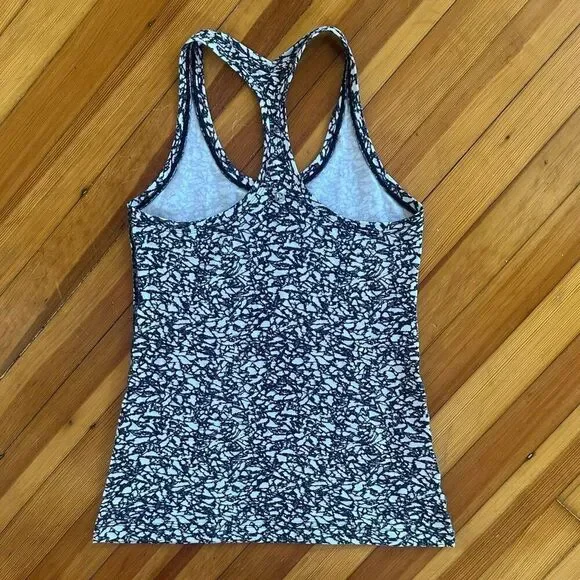 Lululemon Cool Racerback II in Ice Breaker White Black Size 6 - Picture 3 of 6